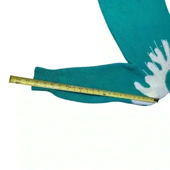 Vintage 1980s Angenie Angora Blend Textured Sweater Women L Green EUC 😍 - Picture 5 of 7